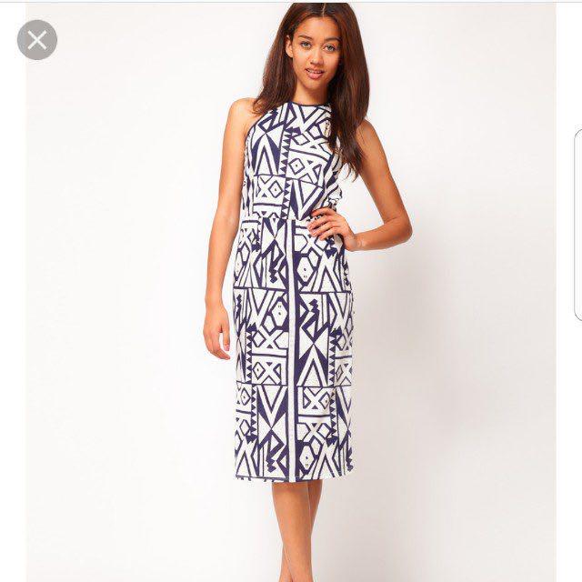 2 for $10) River Island Racerback Geometric Aztec Tribal Midi dress,  Women's Fashion, Tops, Sleeveless on Carousell