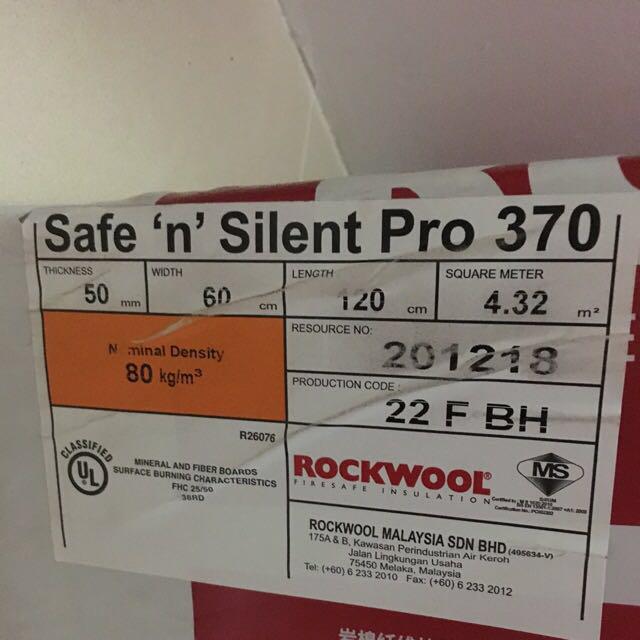 Rockwool Safe And Silent Pro Acoustic Everything Else On Carousell