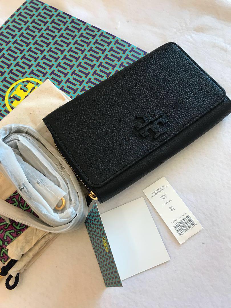 mcgraw flat leather wallet crossbody