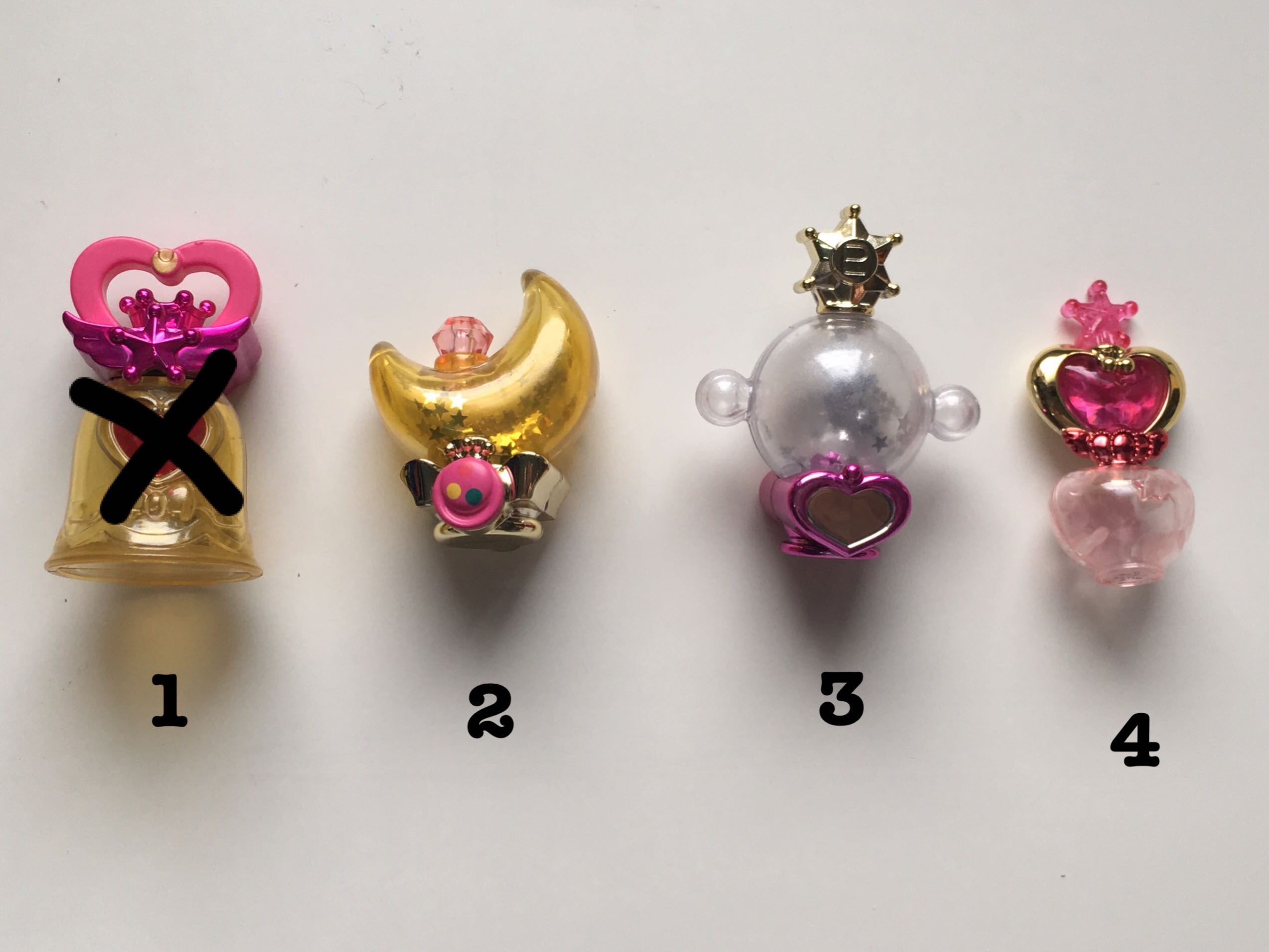 Lot De 7 Compacts Transformateurs Sailor Moon Gashapon - Figurines De Collection - Occasion