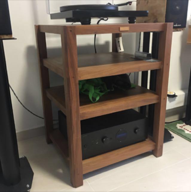 solid wood audio rack hifi av tv rack