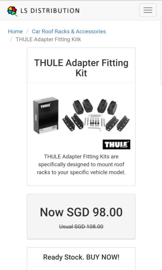THULE Foot Pack 754 Fit Kit 1425 or 1622 Car Accessories