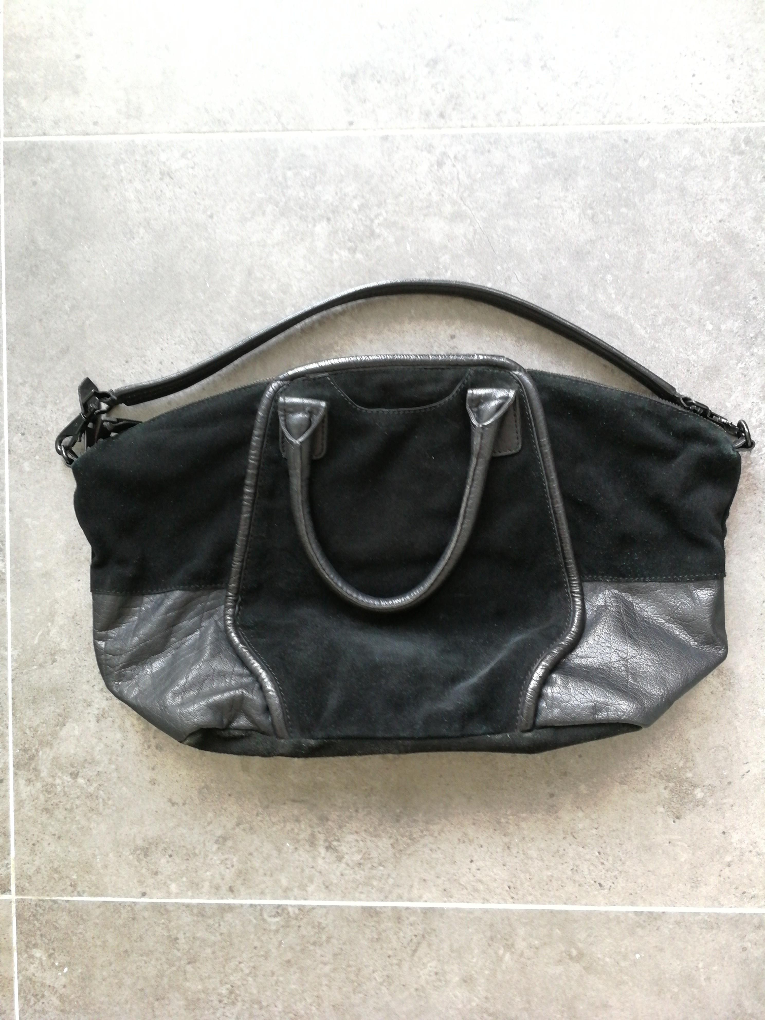 Topshop black store leather bag