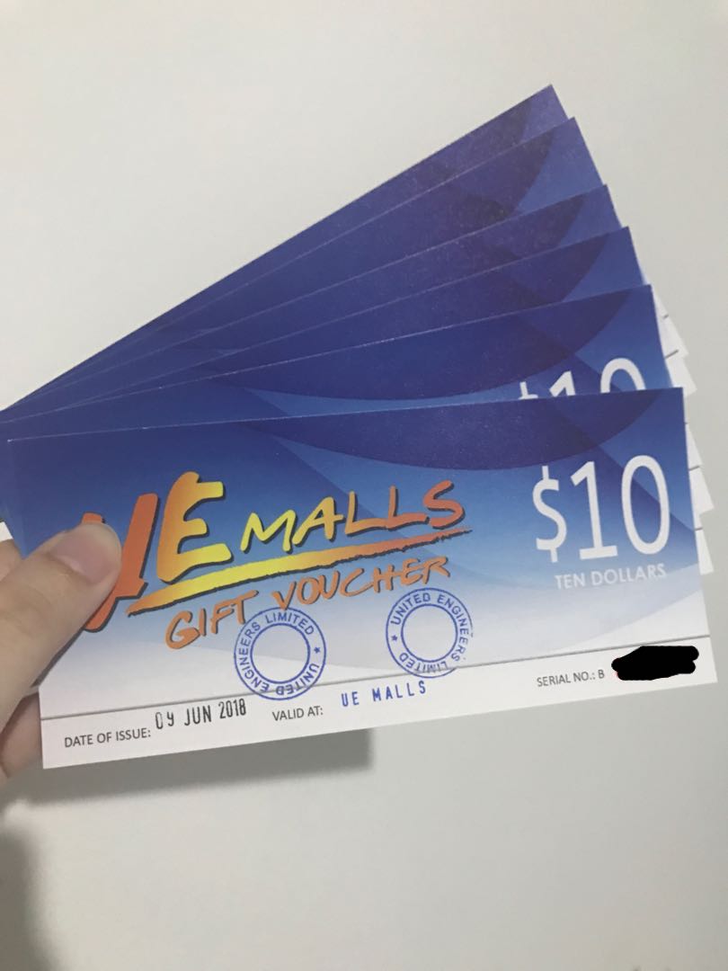 UE Malls Gift Voucher, Tickets & Vouchers, Vouchers on Carousell