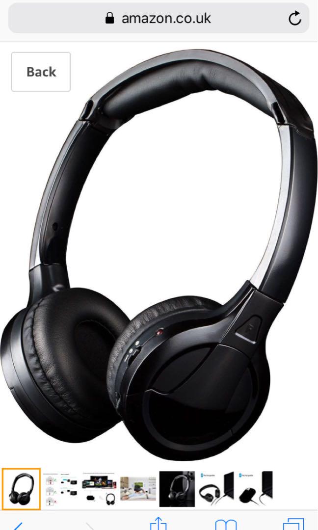 Wireless TV Headphones No Latency Jelly Comb Wireless RF Stereo Headphones Headset Earphone with 3.5mm Audio out Jack for TV Cell Phone Laptop