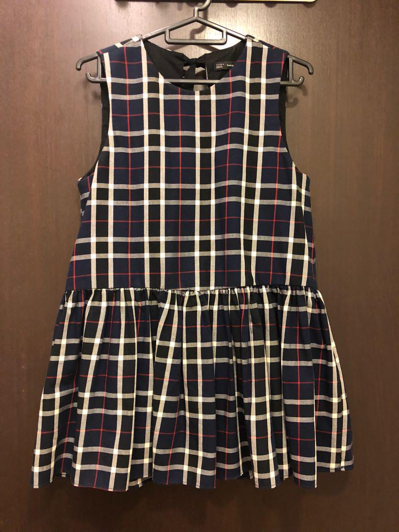 red plaid peplum top