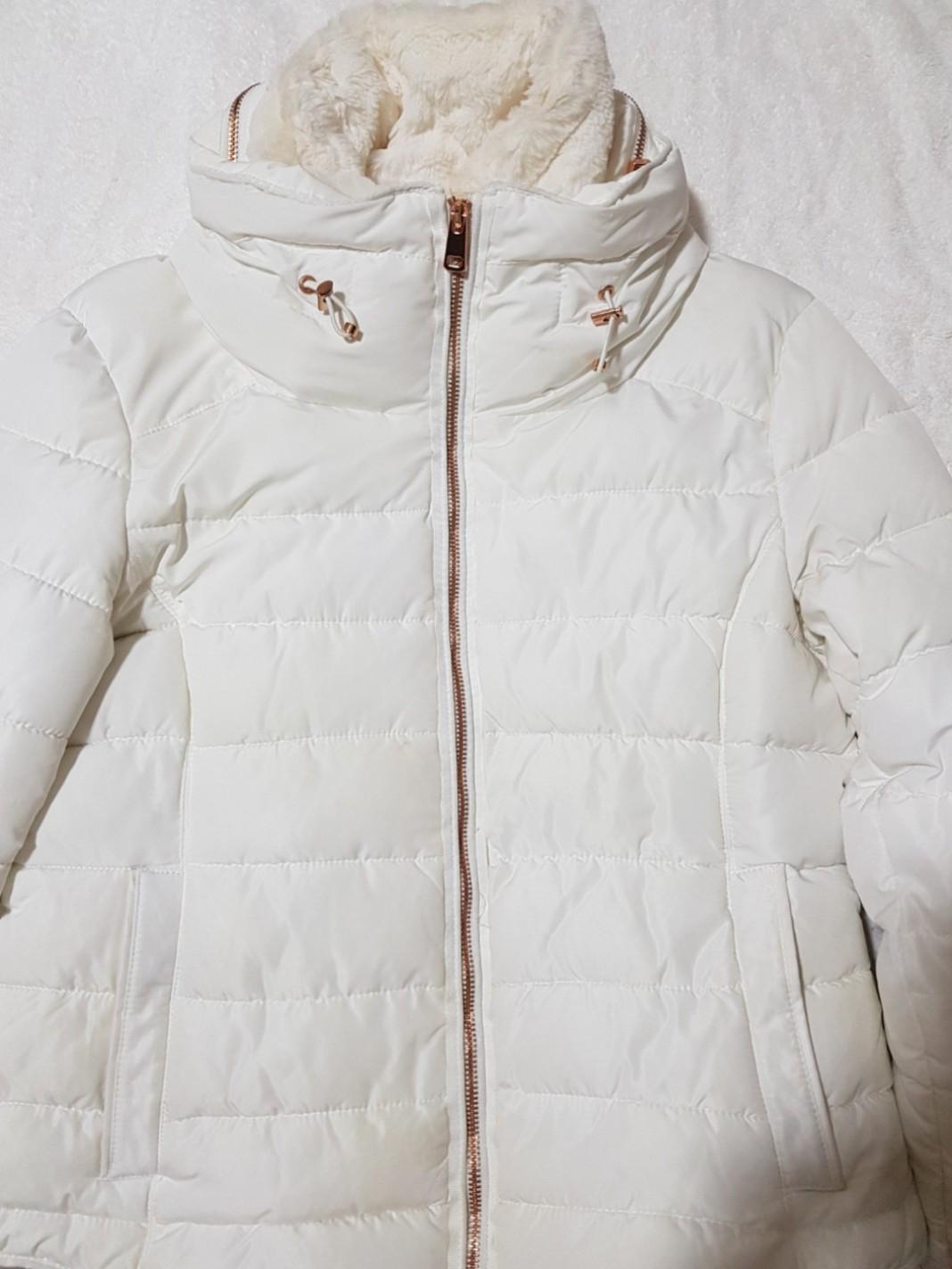 ORIGINAL ZARA Winter Jacket in White, Women's Fashion, Coats, Jackets