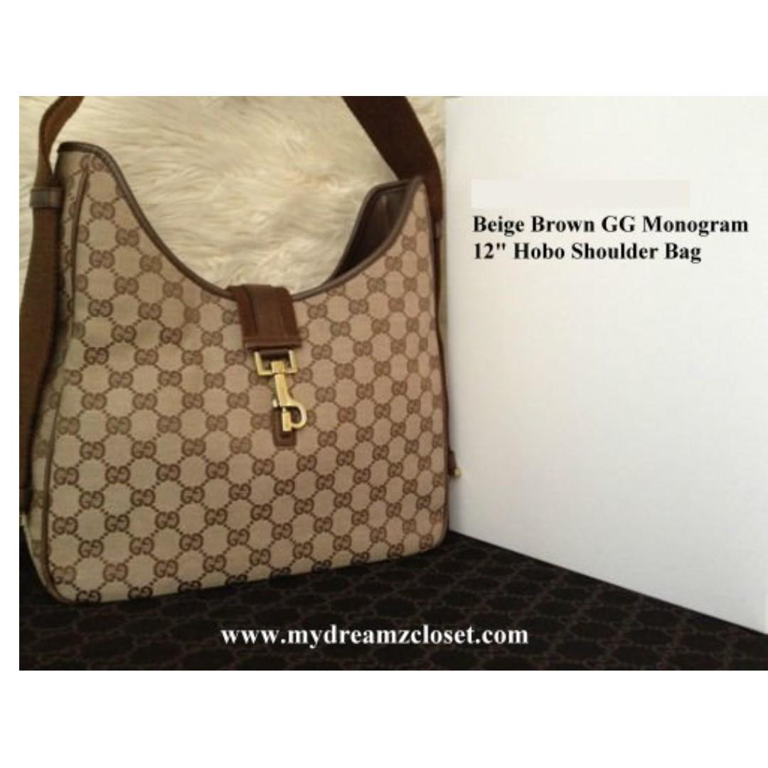 gucci monogram hobo shoulder bag