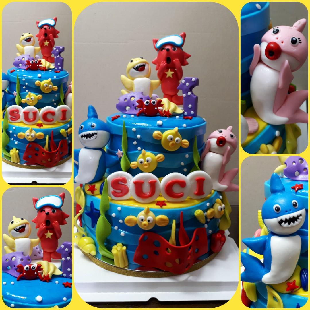 Baby Shark Cake 3d Food Drinks Baked Goods On Carousell