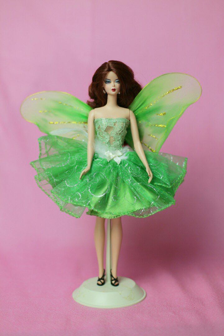 barbie doll green dress