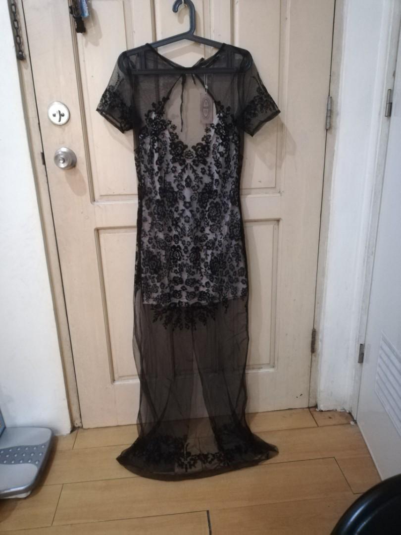maxi backless evening dress