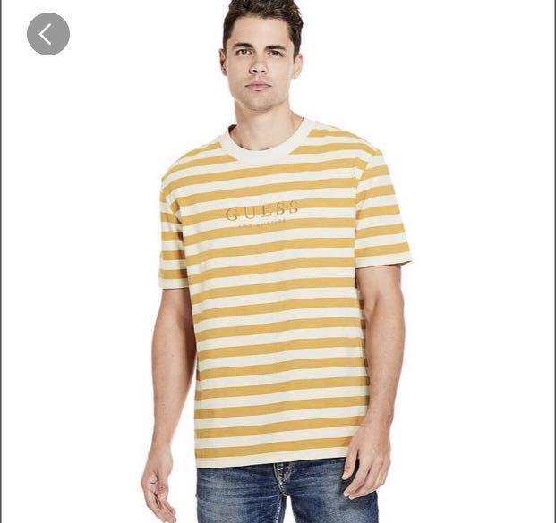 guess david yarn dye capsule tee Men s Fashion Tops Sets Tshirts Polo Shirts on Carousell