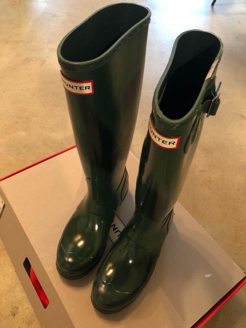 forest green hunter boots