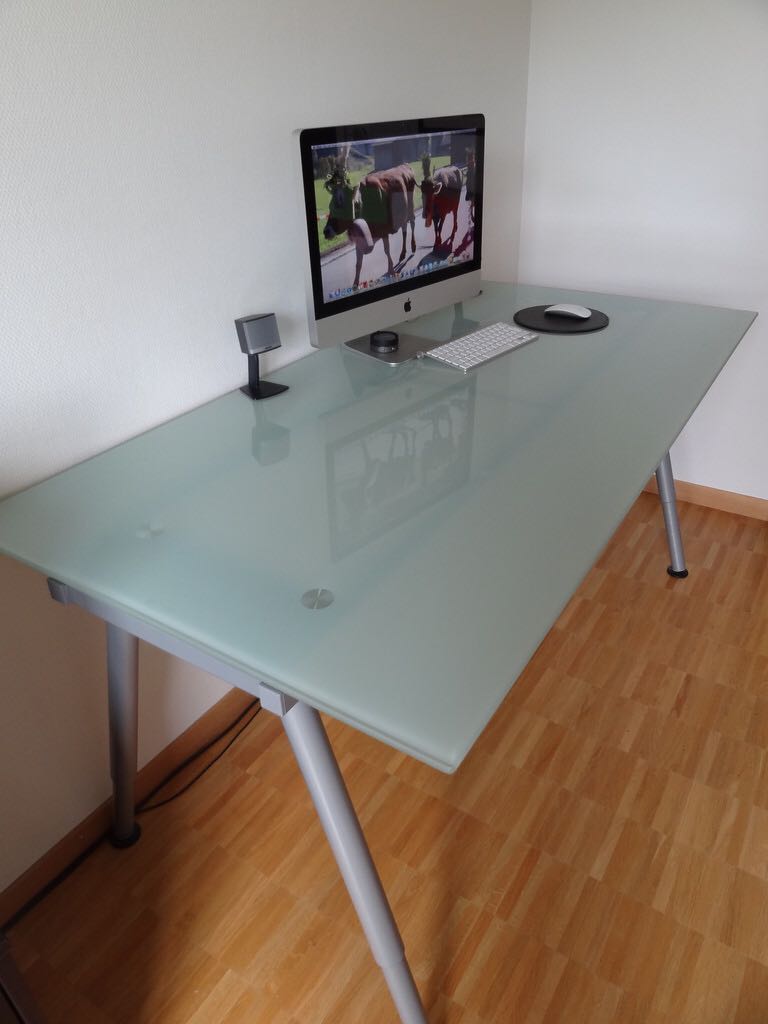  Ikea  Glass Table Top Furniture Tables Chairs on Carousell