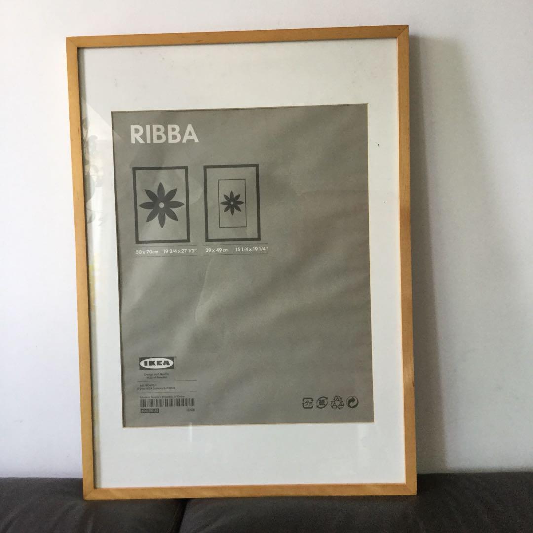 Ikea ribba wood 50x70 cm, & Home Living, Decor, Frames & Pictures on