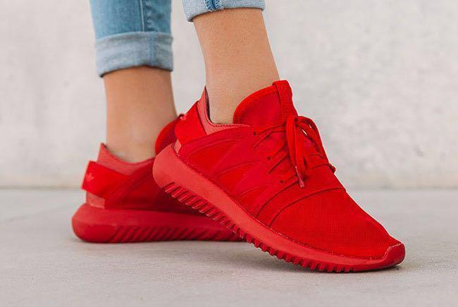 red womens adidas sneakers