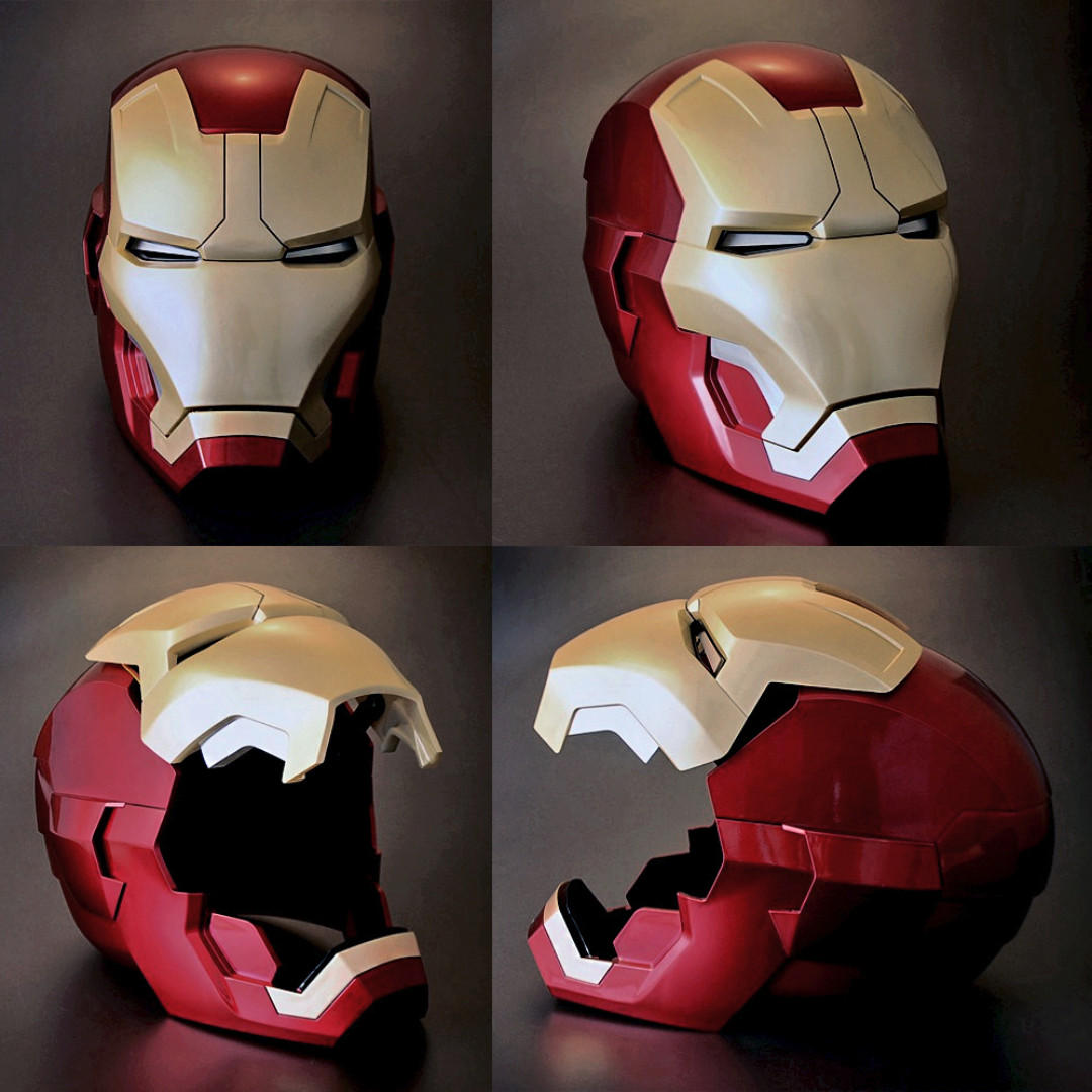 Iron Man Mk42 Mk43 Motorized Faceplate Wearable 1 1 Helmet Hobbies Toys Toys Games On Carousell