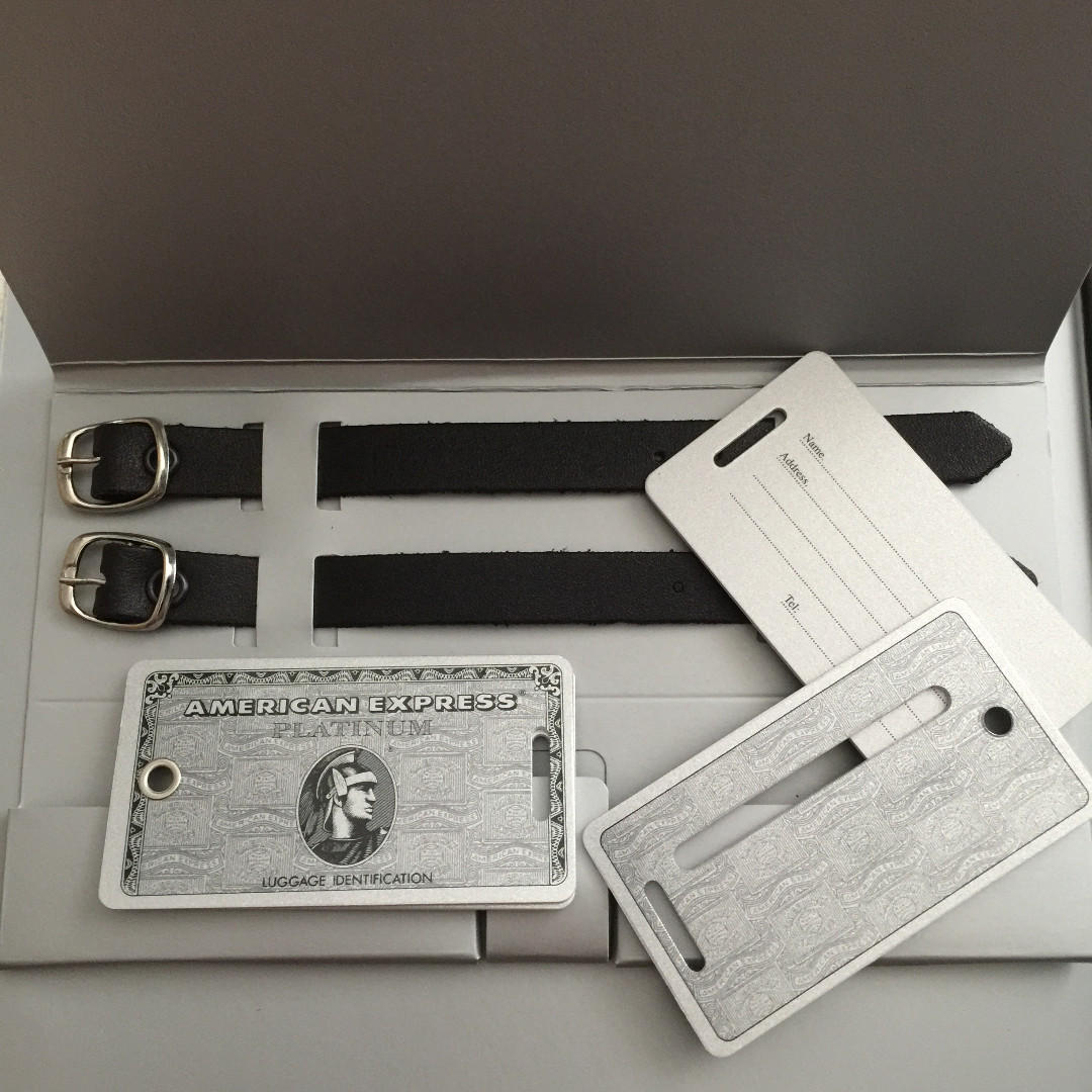 Amex platinum hot sale luggage tags