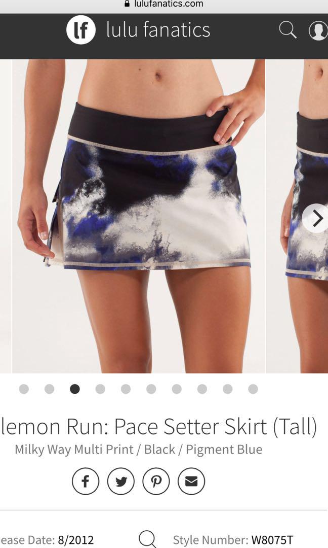 Lululemon Run: Pace Setter Skirt *Tall - White - lulu fanatics