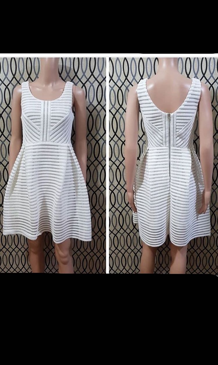 maje white lace dress