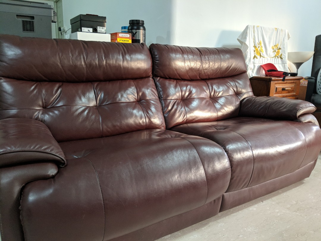 Motorised Full Brazilian Leather Sofa