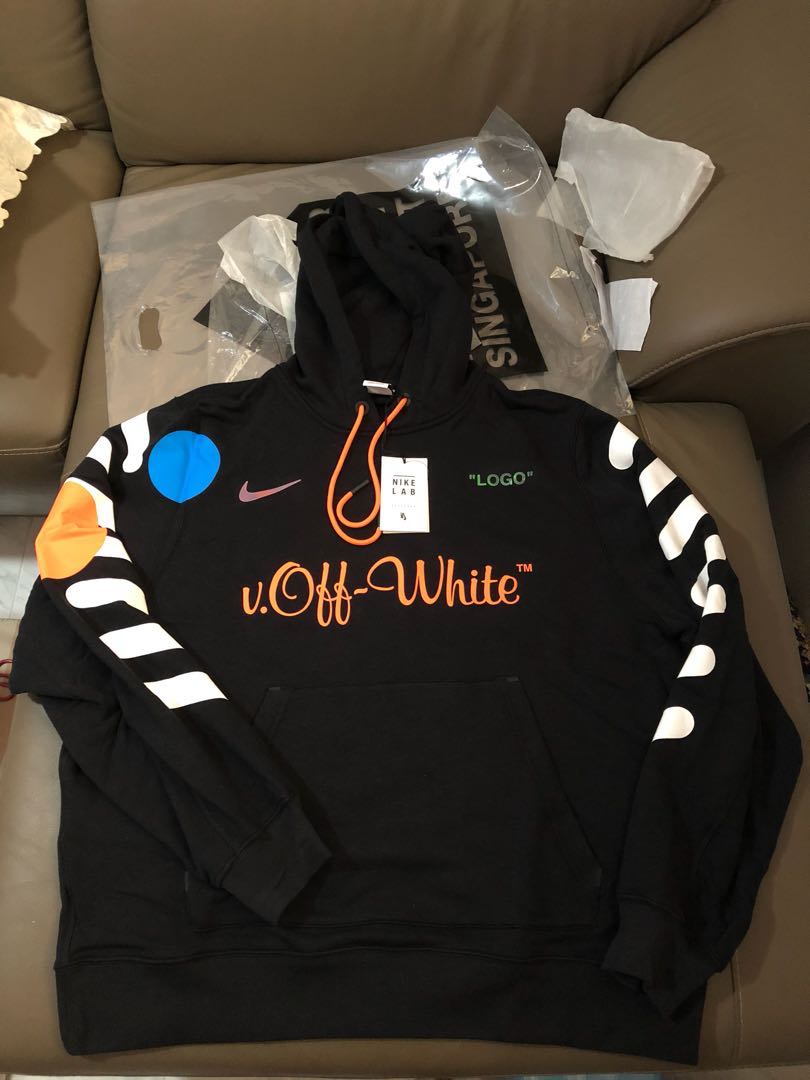 Off White X Nike Black Hoodie Men S Fashion Clothes Tops On Carousell