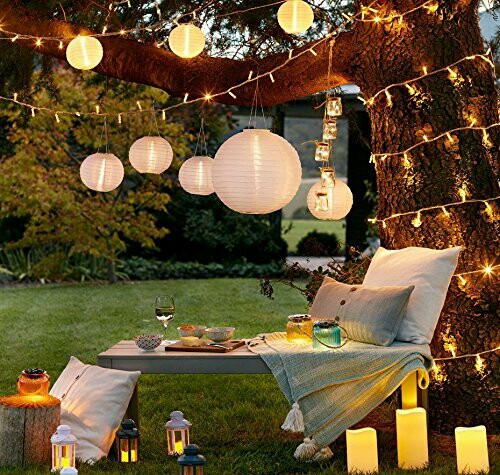 Progreen Solar String Lights Lanterns 30led Outdoor Photo