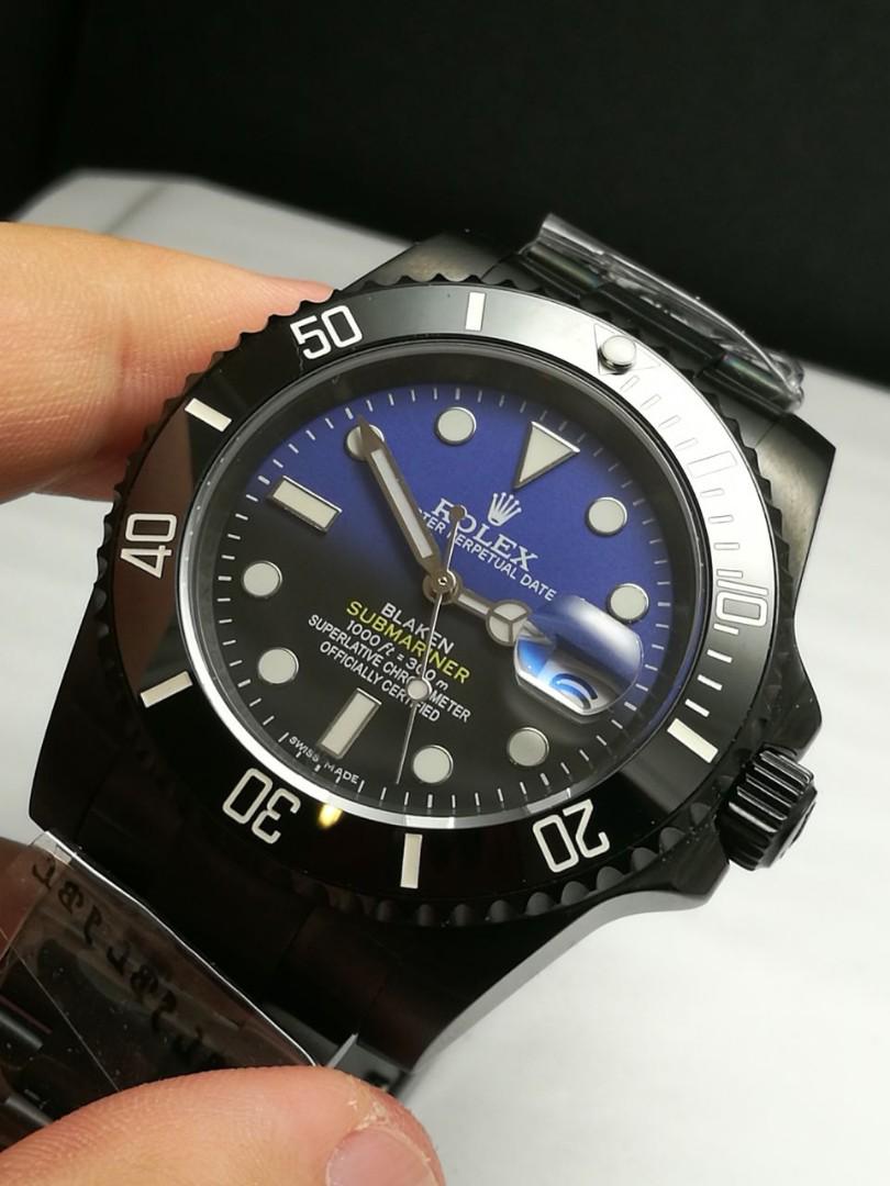 Rolex submariner blaken d blue store