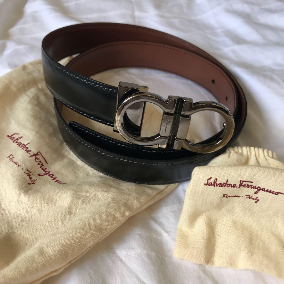 salvatore ferragamo men's reversible belt