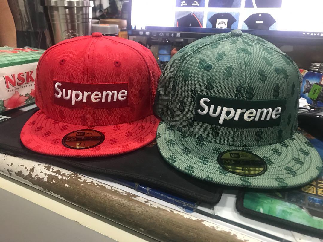 supreme dollar sign hat