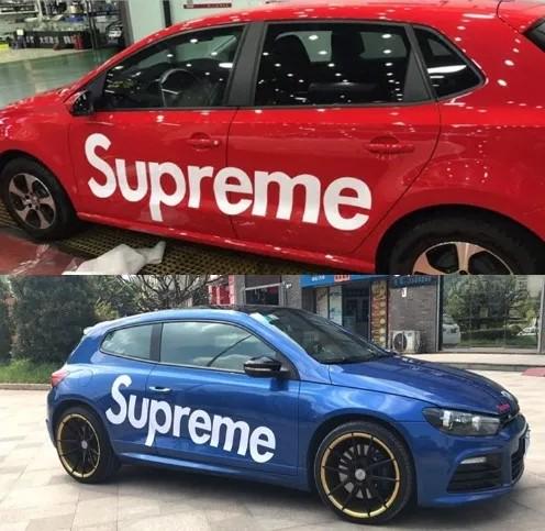 supreme car stickers, Auto Accessories on Carousell