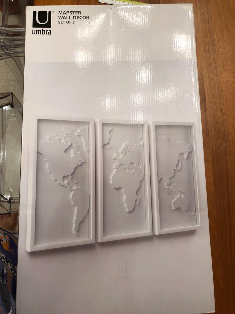 Umbra Mapster Wall Decor Set Of 3 Furniture Home Decor Others On Carousell