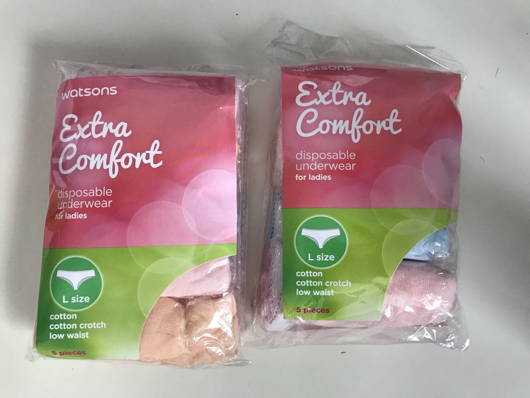 2 - Watsons Extra Comfort Disposable Ladies Underwear Size L 7 Pack