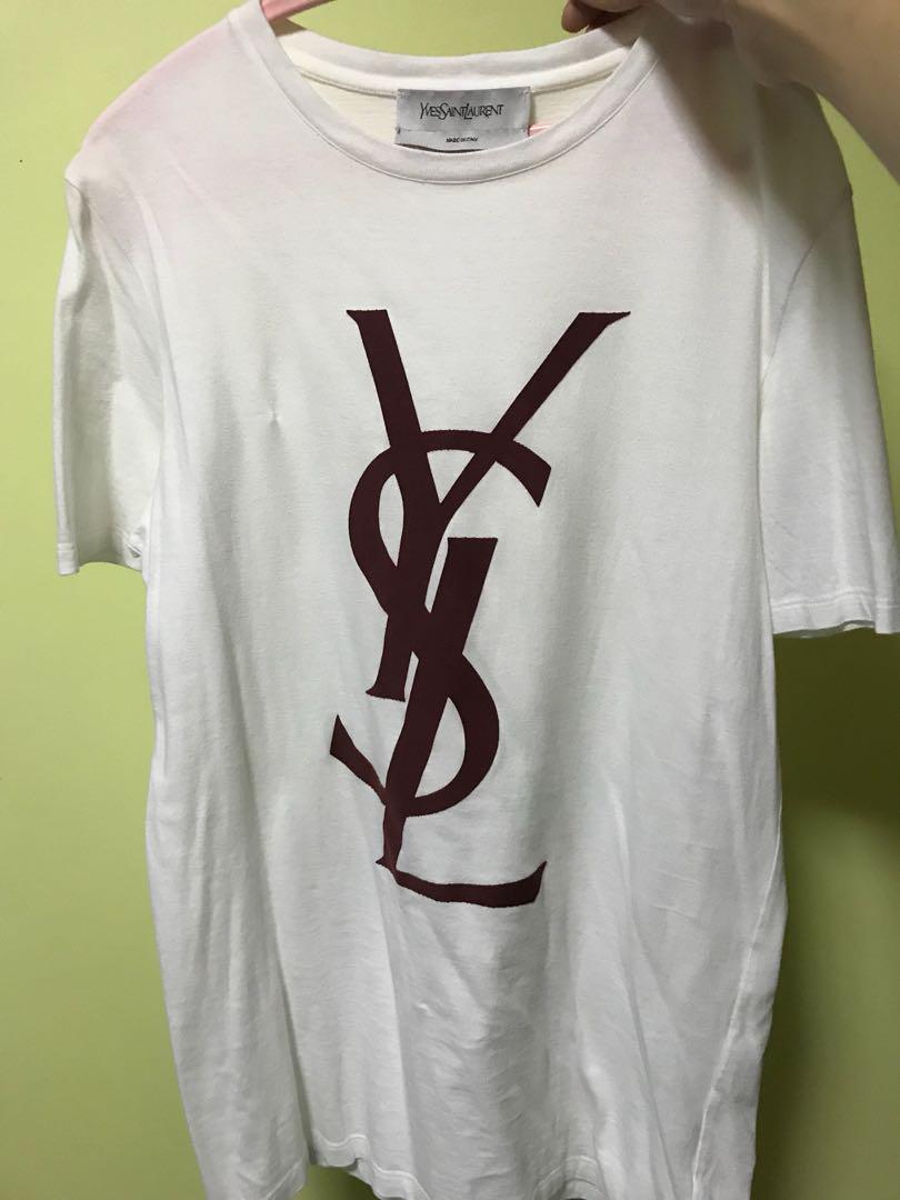 Ysl Saint Laurent Logo Tee Men S Fashion Clothes Tops On Carousell