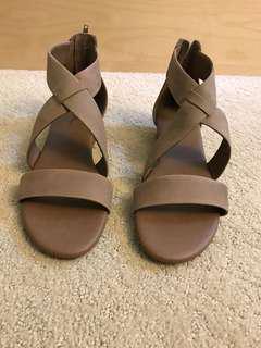 Soft Moc Taupe Sandals Size 8