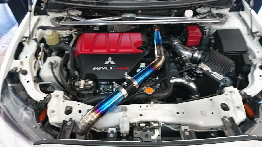 2 piece Titanium Evo X Upper Intercooler Piping kit Mitsubishi 4B11 Evo
