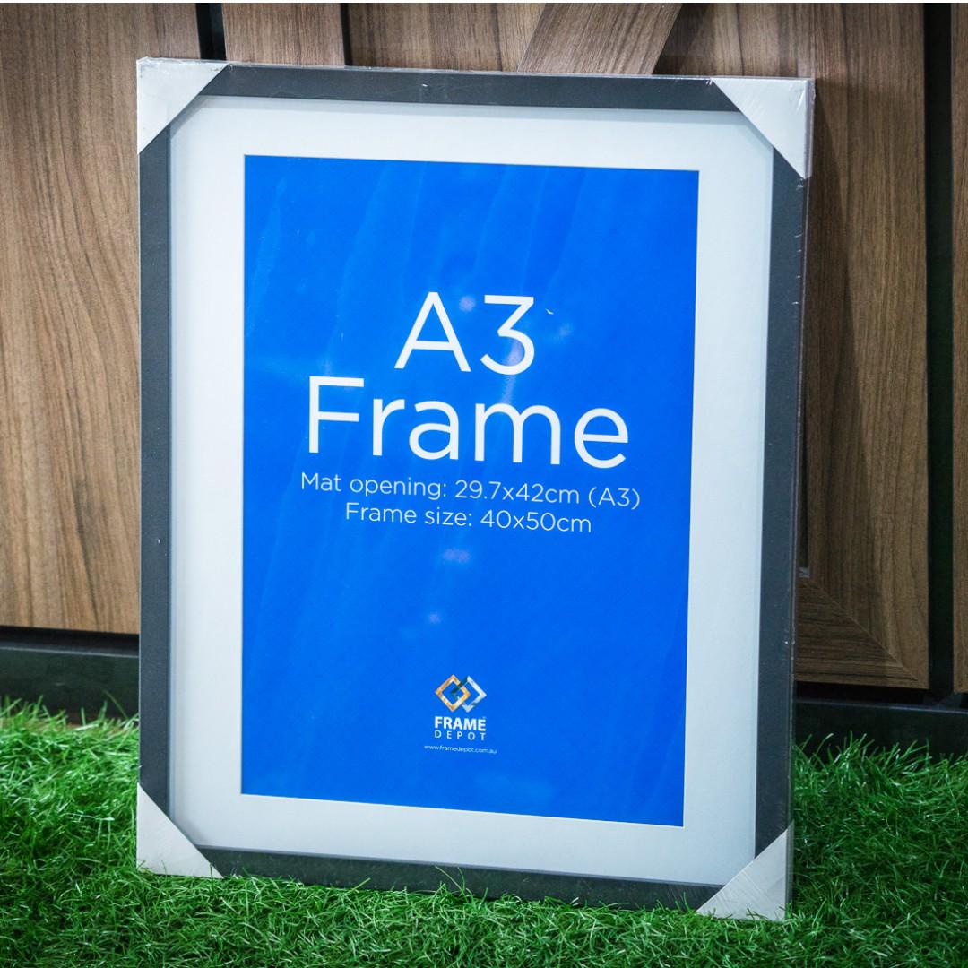 A3 shop frame size