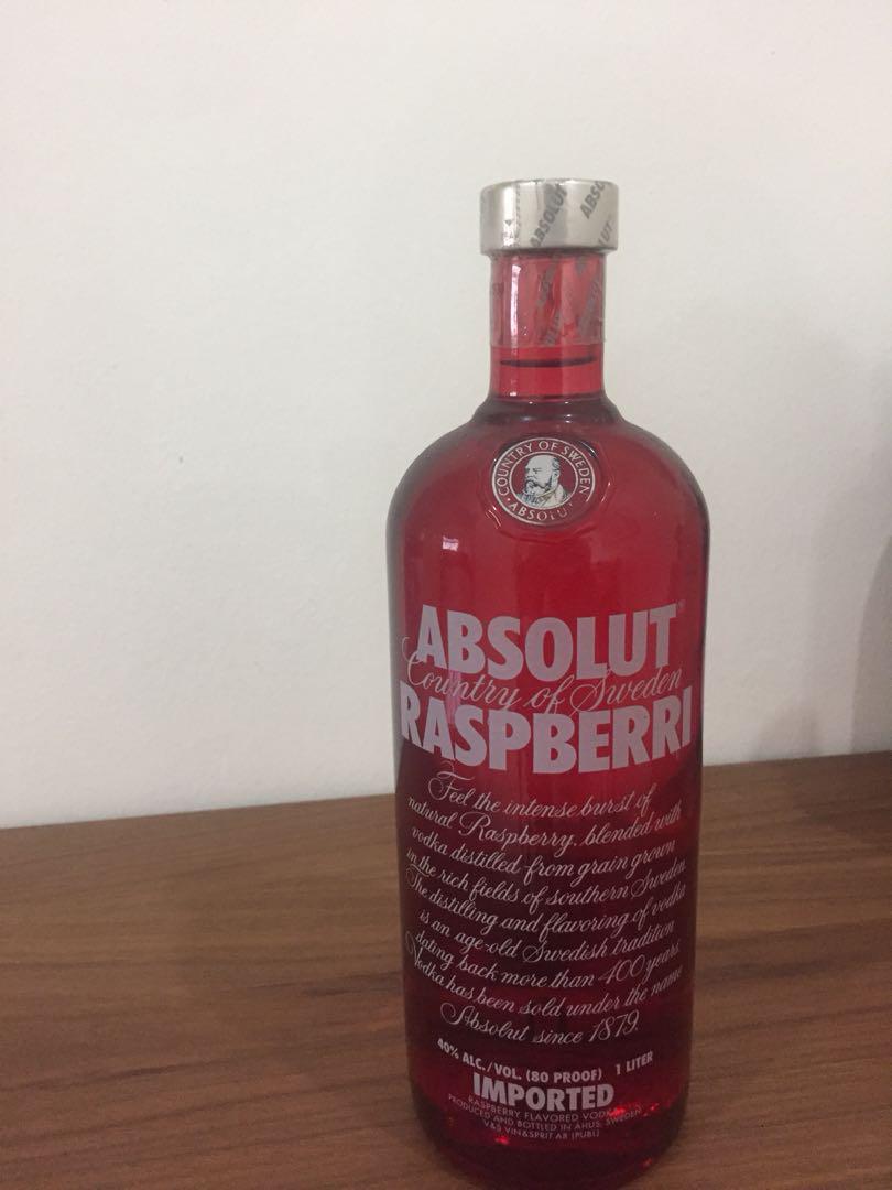 Absolut vodka raspberry (Category: Alcoholic Beverages) located in Singapore. Submitted by giffy01 (Listing ID 175120708, Image 1). Description: Bottle sealed and unopened. Bought as collector’s items in the past..