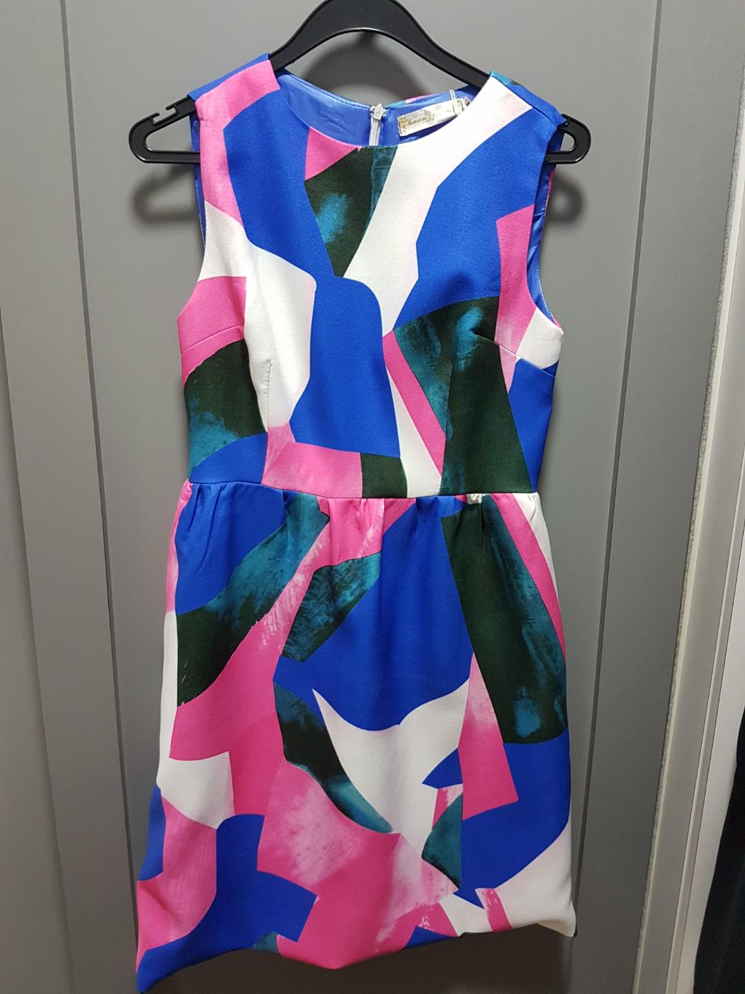 Abstract Floral Dress One Of A Kind Women S Fashion Clothes