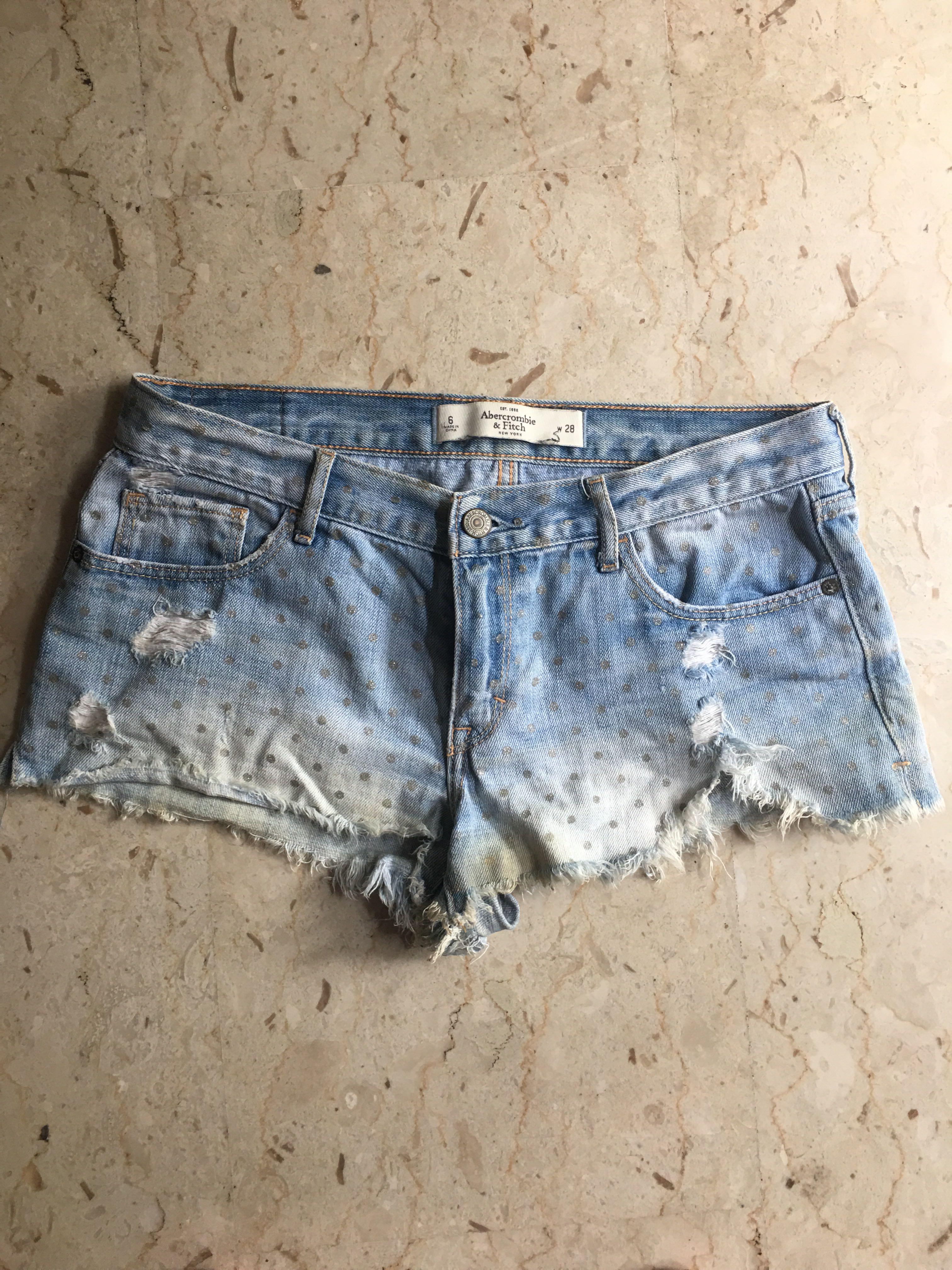 Low rise denim shorts clearance