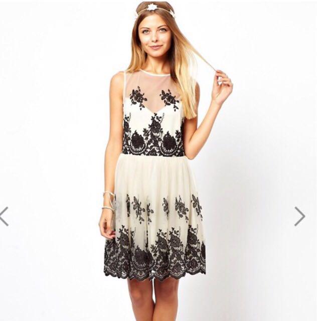 Asos Mesh Lace Dress Women S Fashion Clothes Dresses Skirts