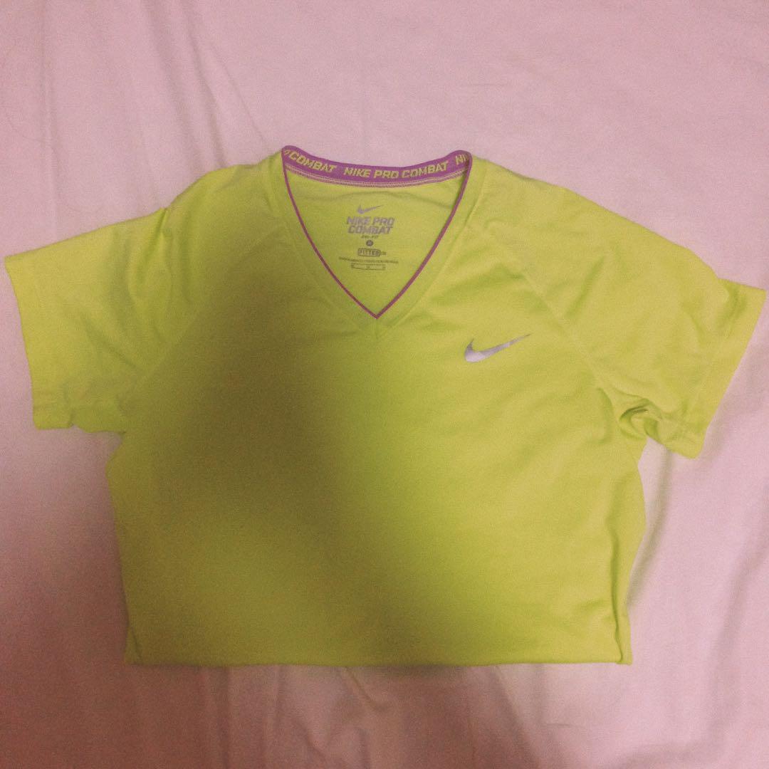 neon green nike shirt women's
