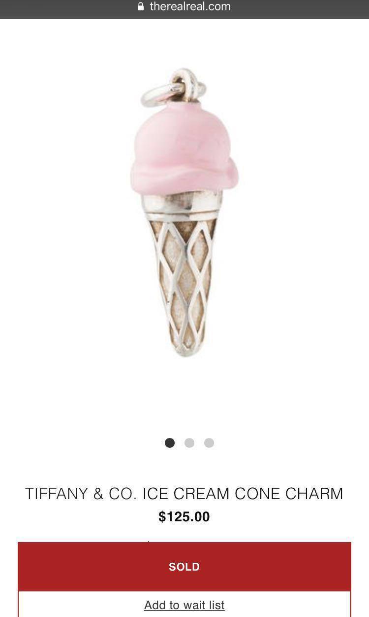 AUTHENTIC TIFFANY CO. BRACELET WITH ICE CREAM CHARM