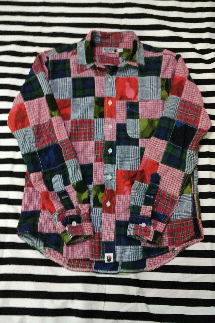 bape patchwork shirt