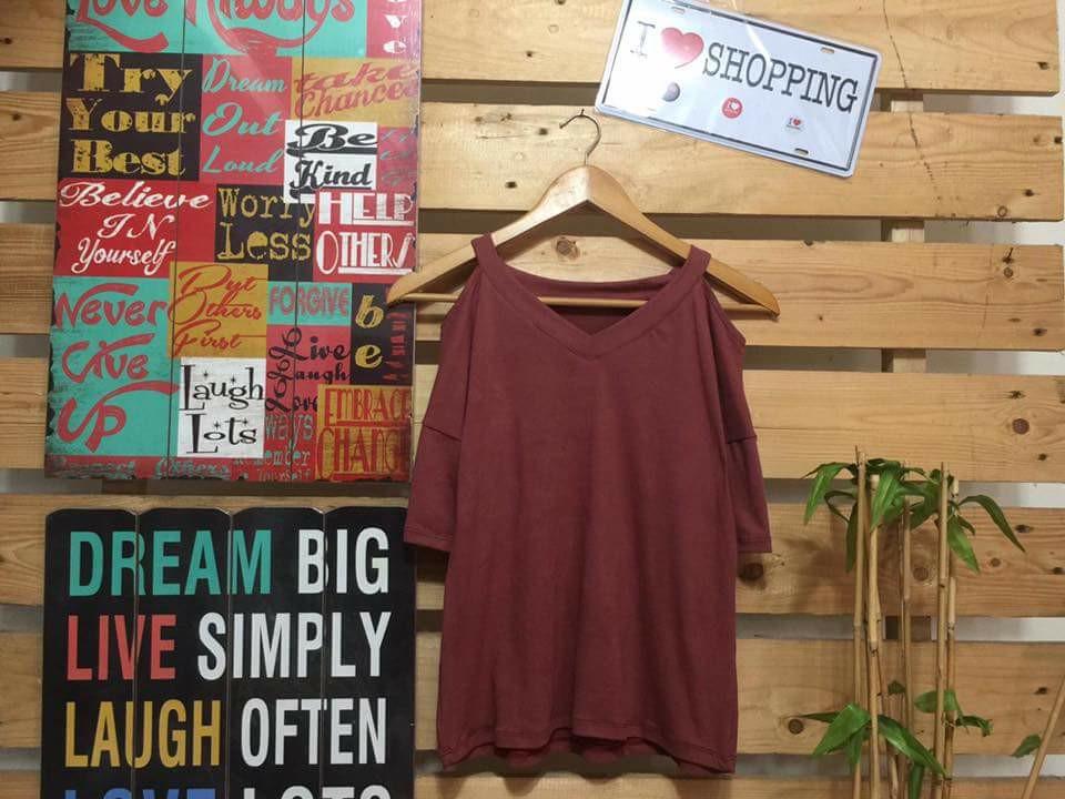 Cut - off sleeve shirt, Women's Fashion, Tops, Longsleeves on Carousell