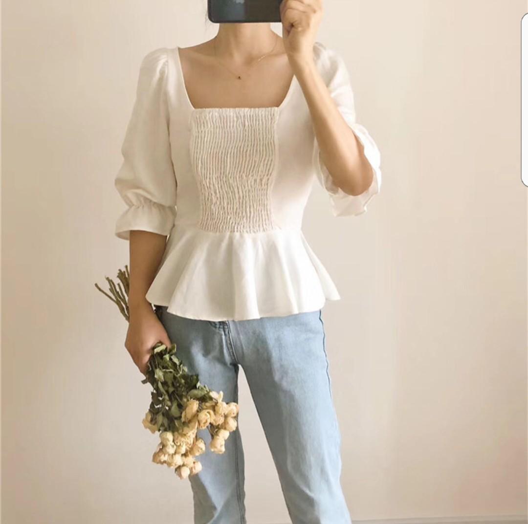 bell sleeve peplum top