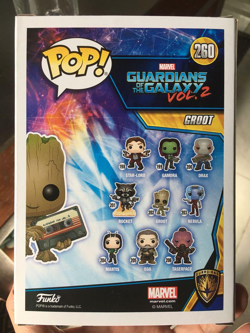 groot with mixtape funko pop