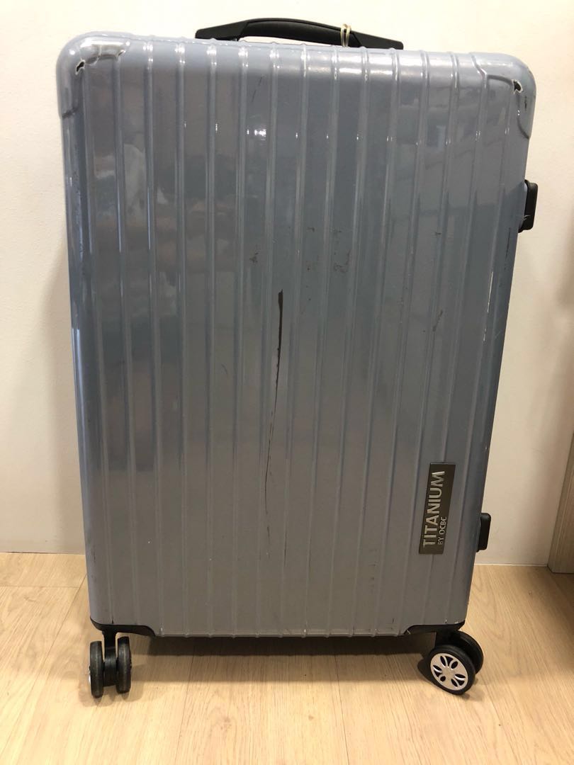 away titanium suitcase