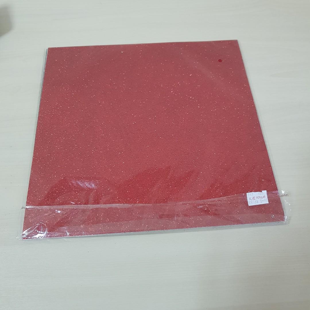 Glitter paper from popular bookstore 12in by 12in, Hobbies & Toys