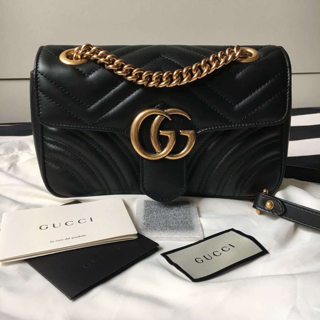 gucci gg marmont small quilted leather shoulder bag